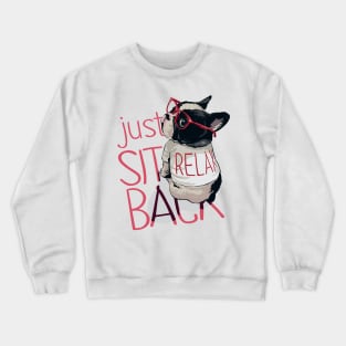 Pug Relaxing Crewneck Sweatshirt